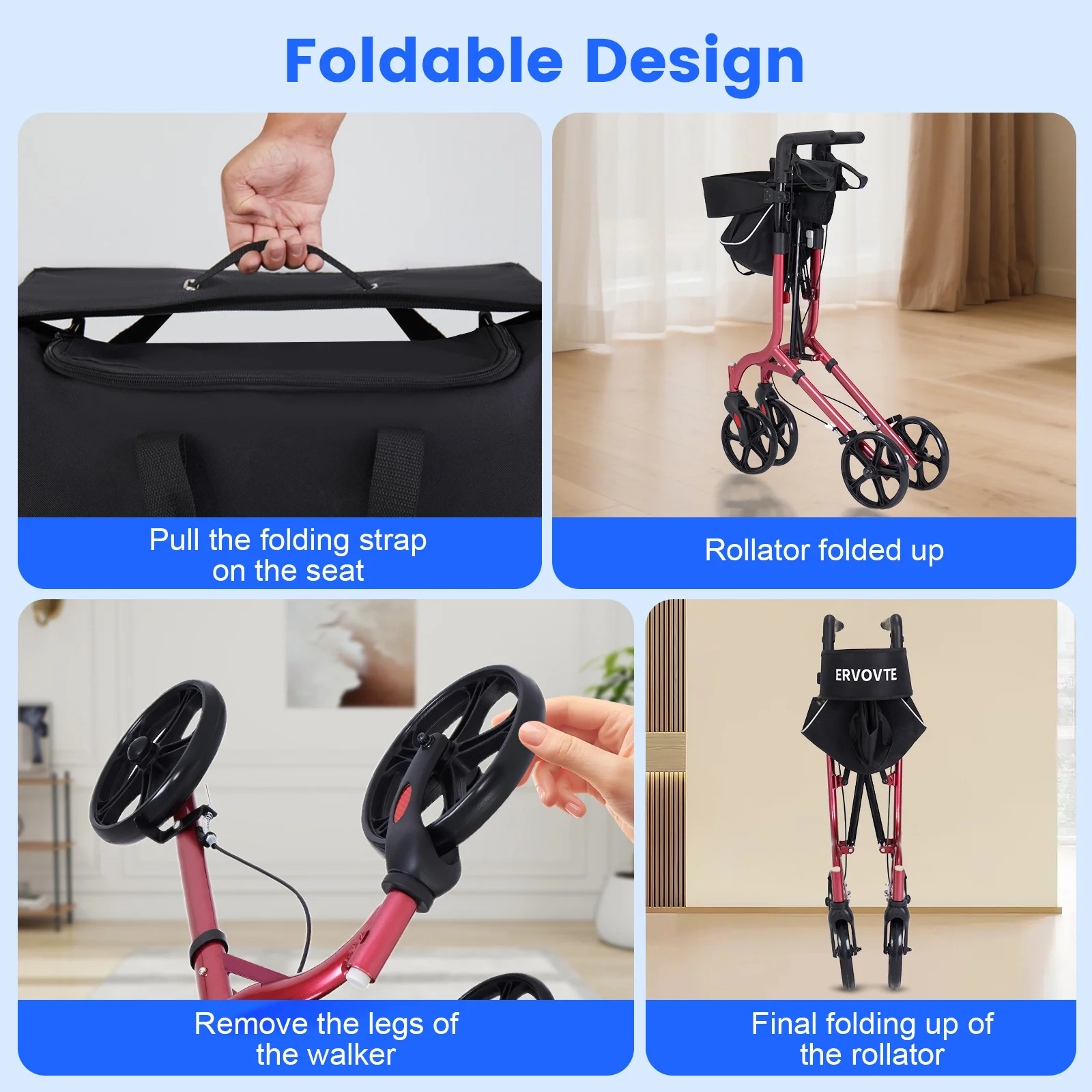 Rollator Walker Amazon Listing Design ecommerce product visual