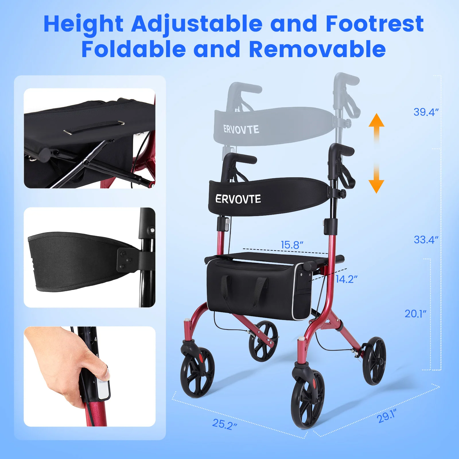Rollator Walker Amazon Listing Design ecommerce product visual