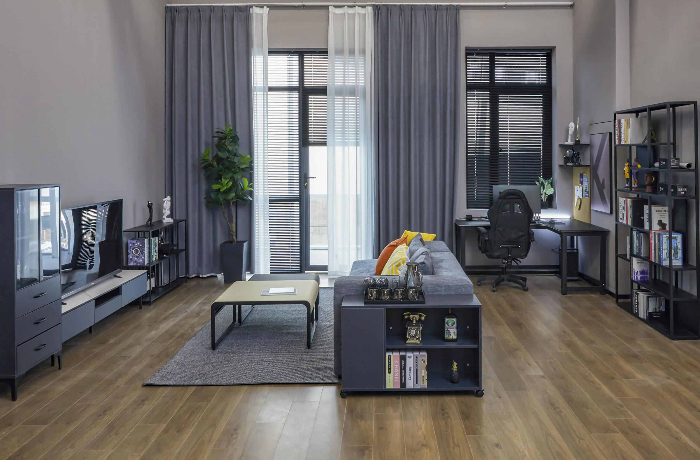 Tiancang Dark Minimal Studio Apartment studio scene reference