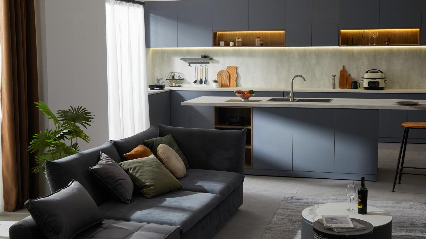 Youpai Nordic Grey Kitchen Living studio scene reference