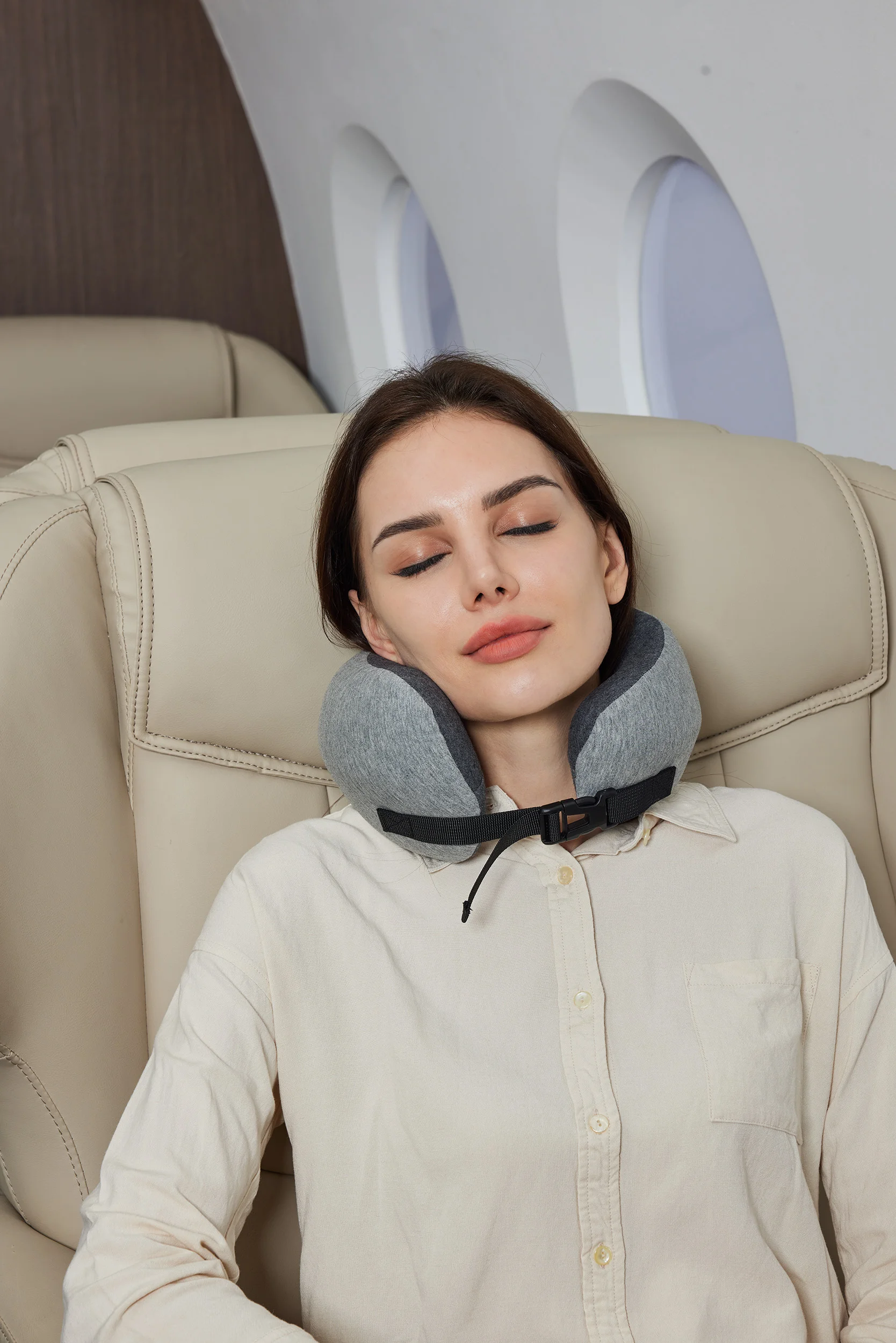 Premium Travel Neck Pillow Photography ecommerce product visual