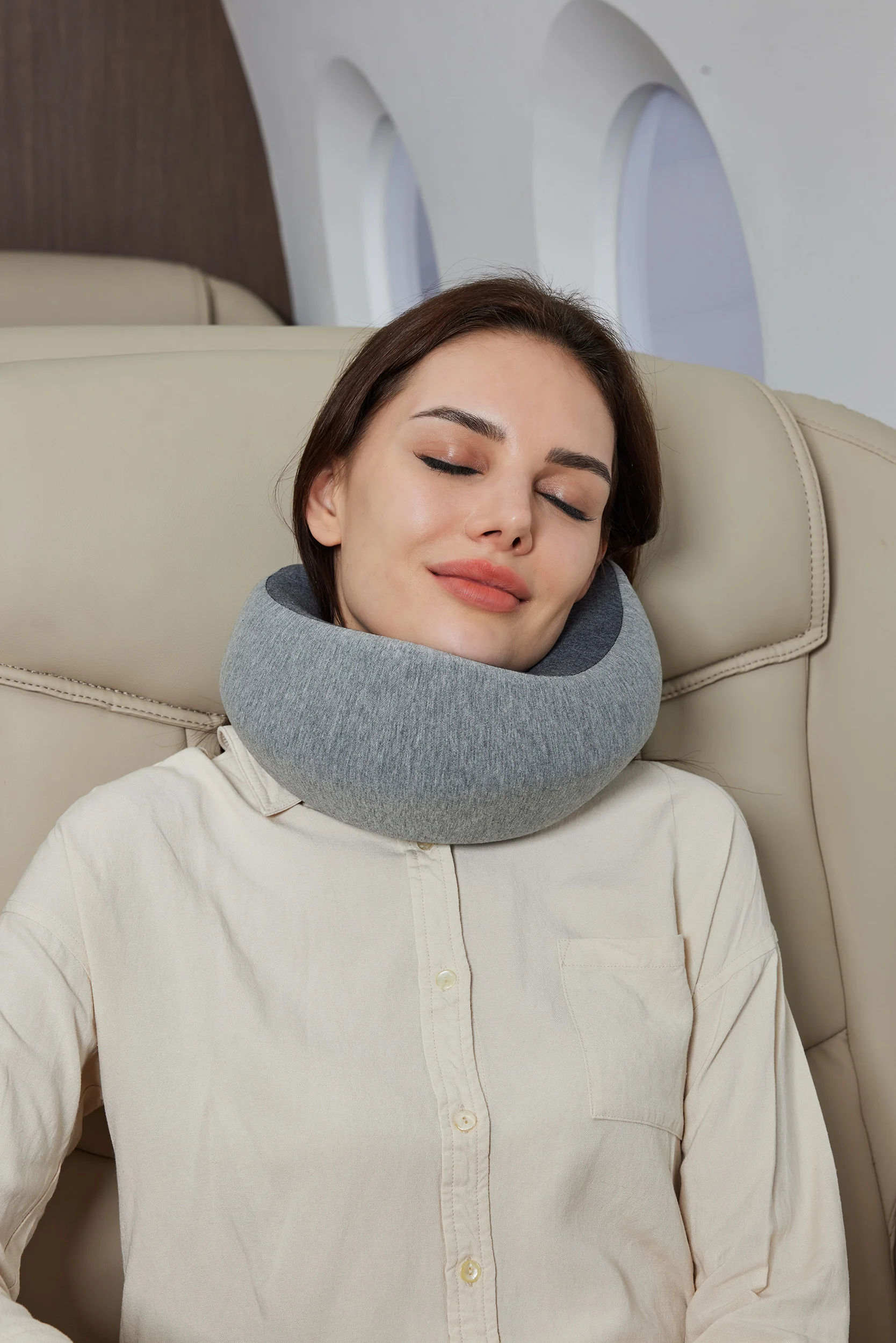Premium Travel Neck Pillow Photography ecommerce product visual