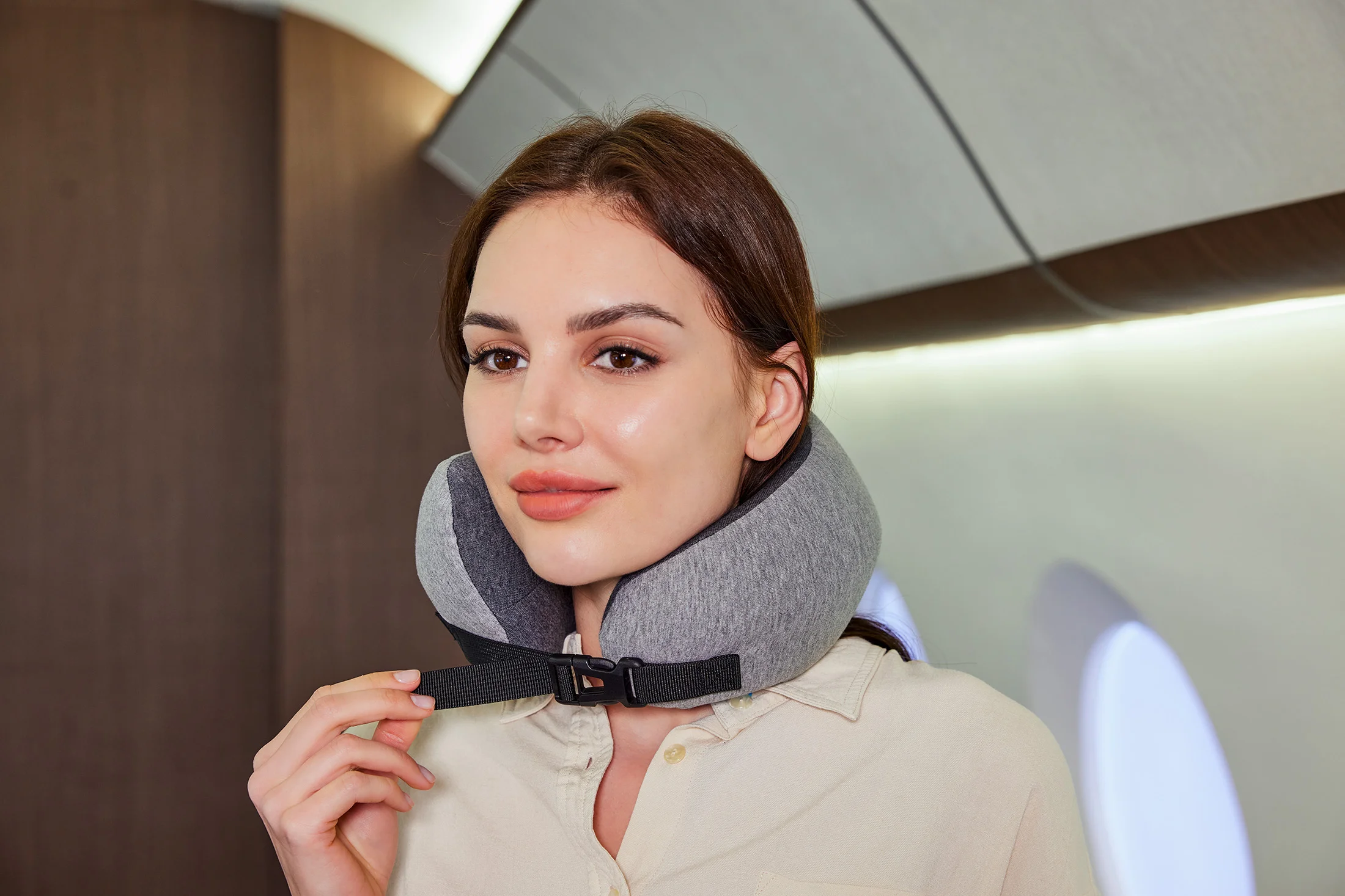 Premium Travel Neck Pillow Photography ecommerce product visual
