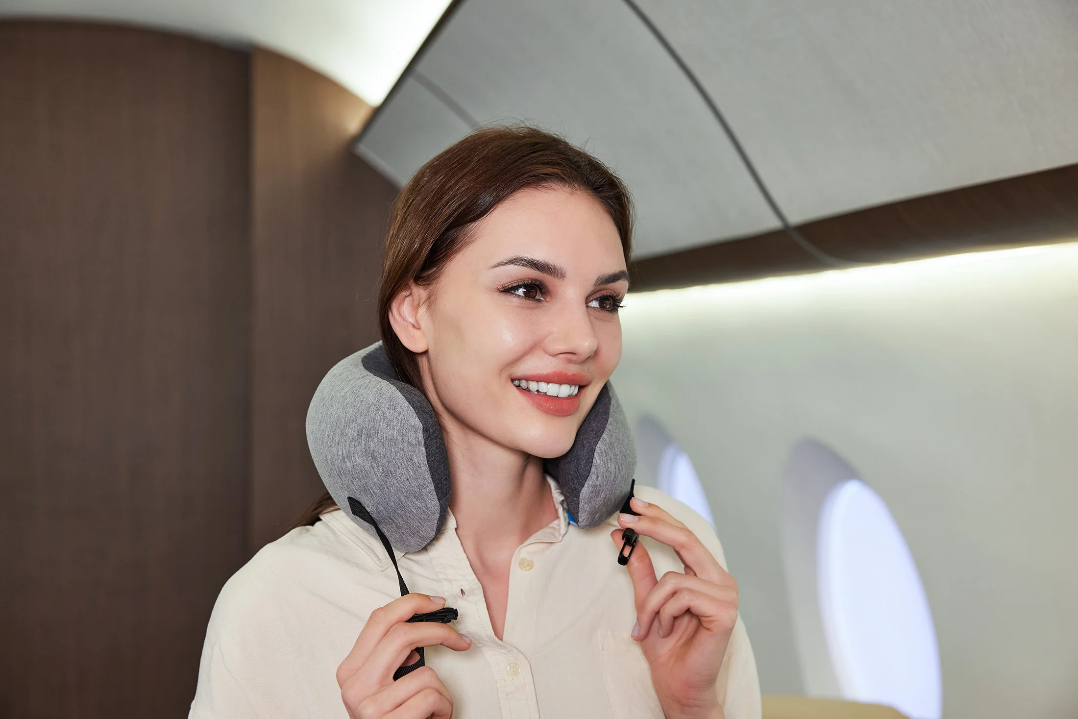 Premium Travel Neck Pillow Photography ecommerce product visual
