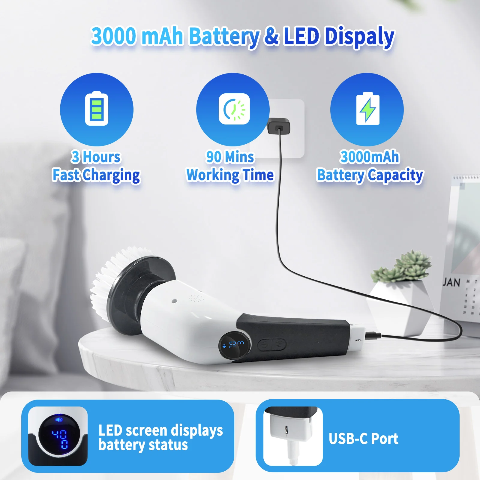 Electric Spin Scrubber – Amazon Visual Content System ecommerce product visual