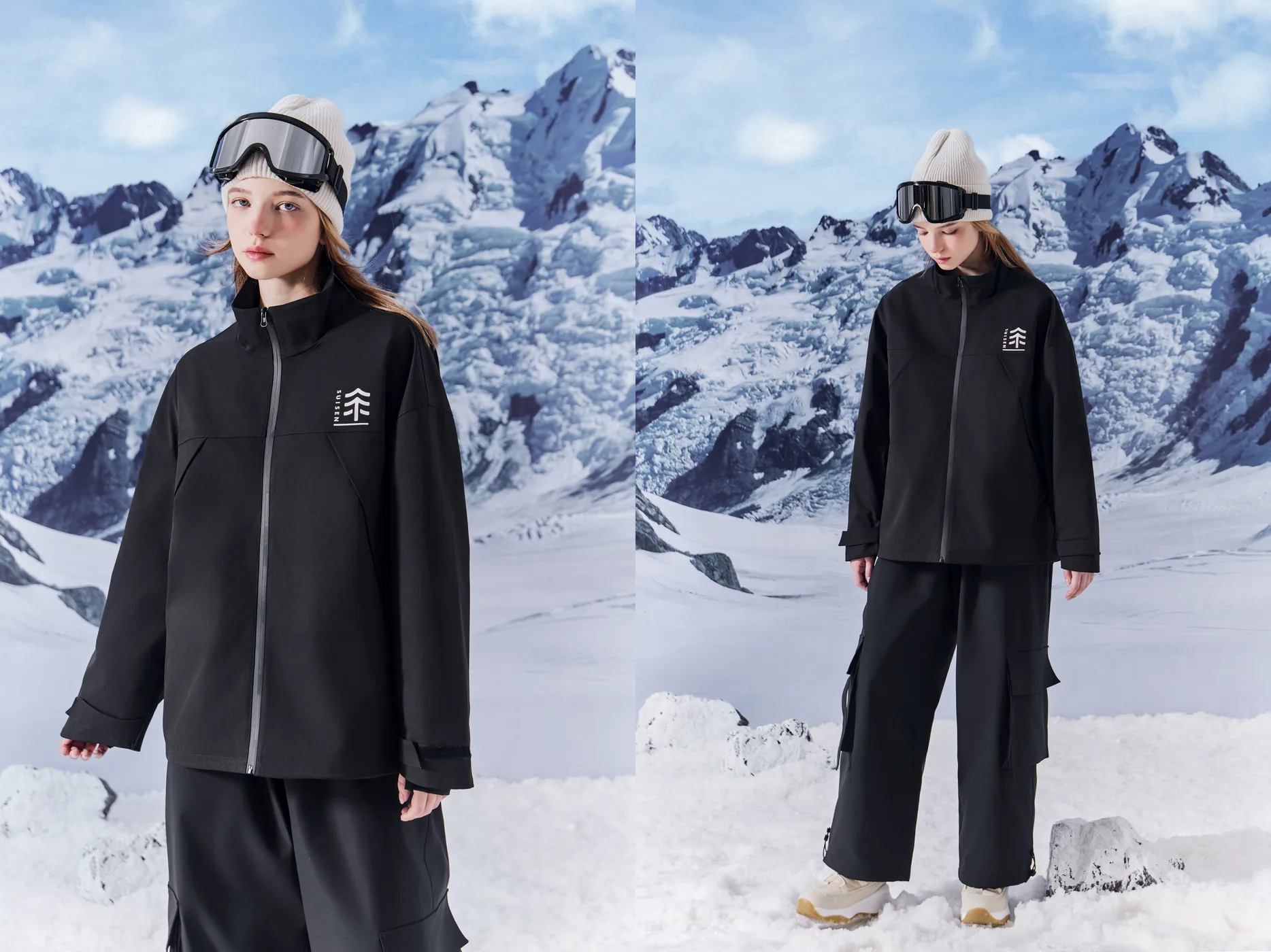 Black Ski Jacket Product Photography commercial photography example