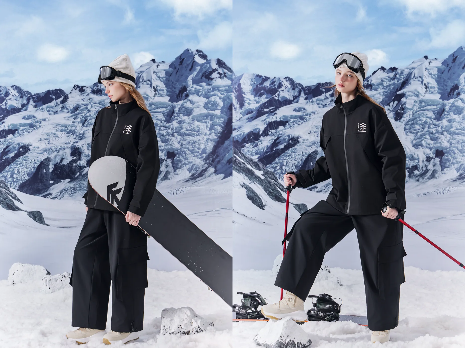 Black Ski Jacket Product Photography commercial photography example