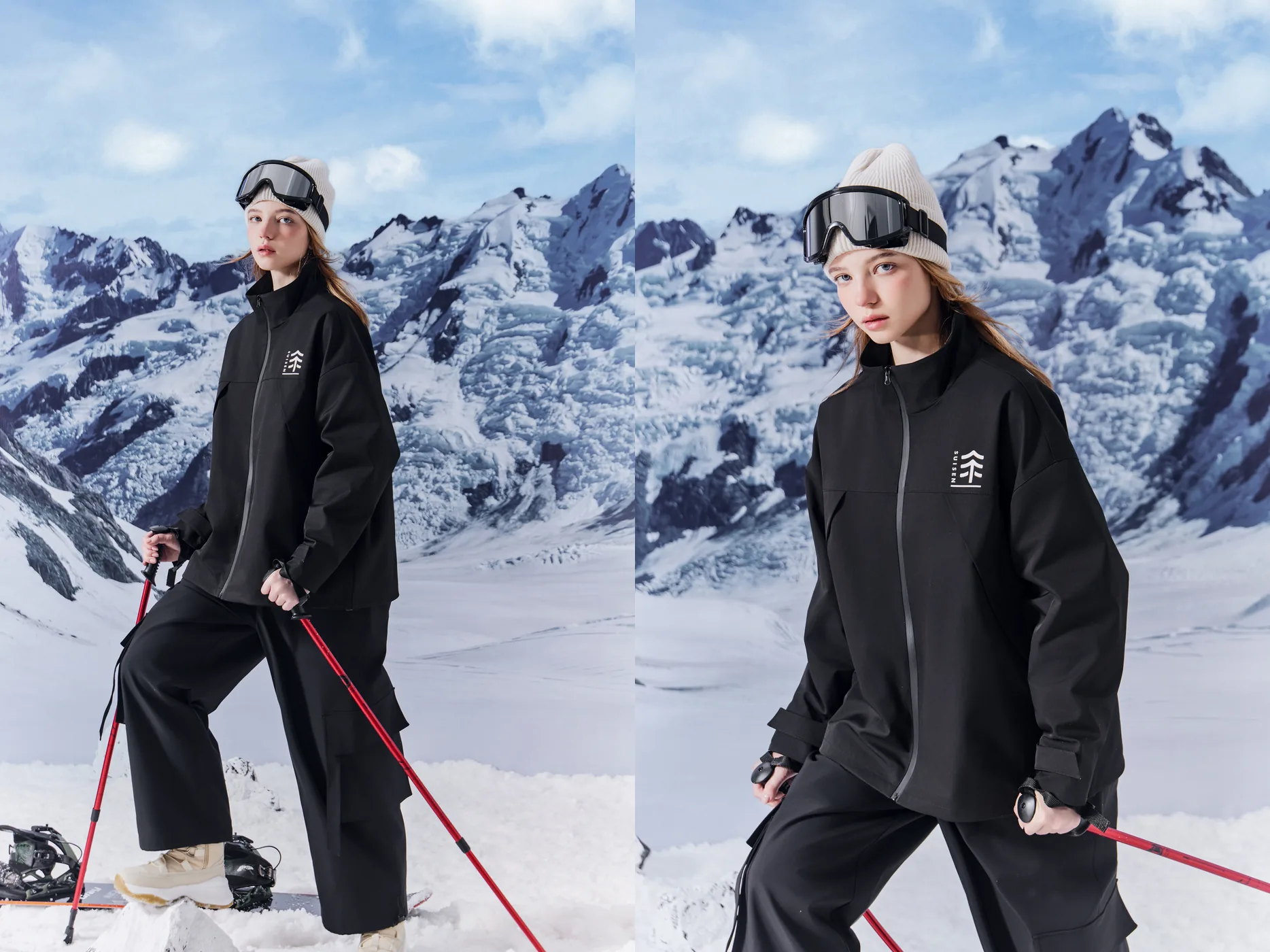 Black Ski Jacket Product Photography commercial photography example